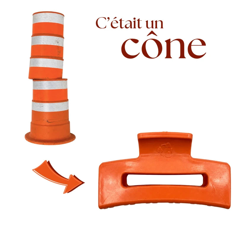 Moyenne pince à cheveux en plastique recyclé