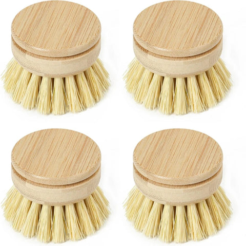 Tête interchangeable pour brosse à vaisselle en bambou réutilisable