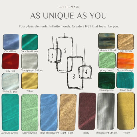 Retro Shapes Mobile - Individuell gestaltbares Glas-Mobile