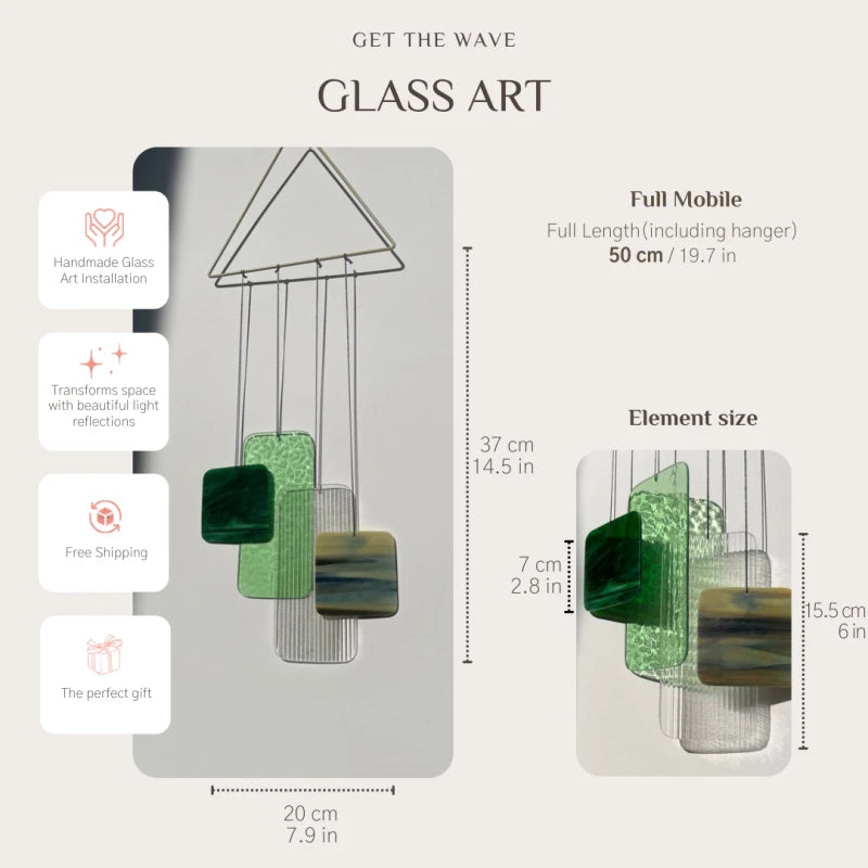Retro Shapes Mobile - Individuell gestaltbares Glas-Mobile