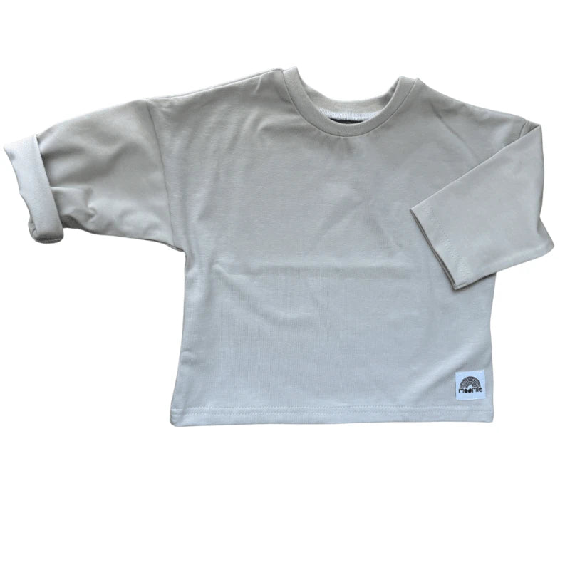 T-shirt bébé manches longues champagne