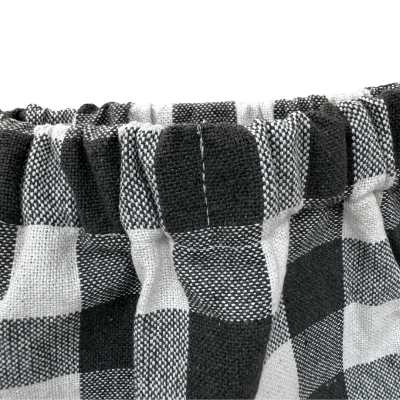 Pantalon bébé carreaux kaki en toile de coton