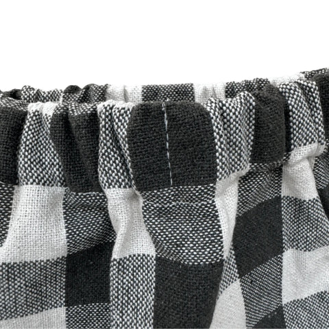 Pantalon bébé carreaux kaki en toile de coton
