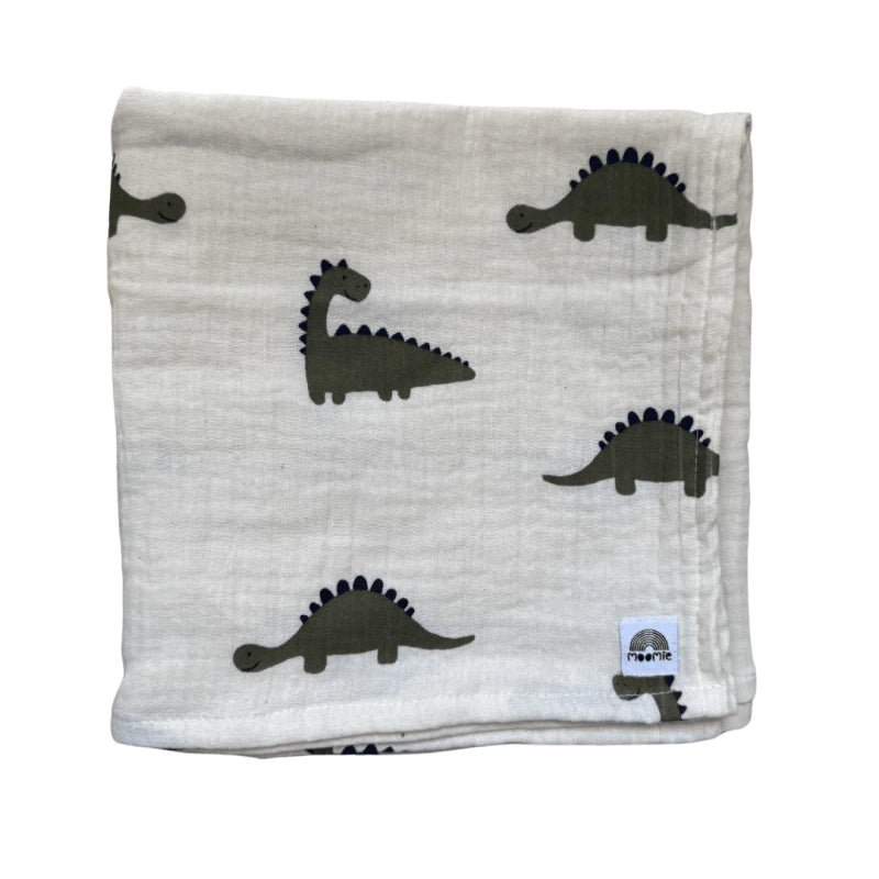 Lange bébé Dinosaure en gaze de coton bio