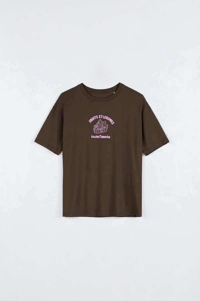 T-shirt Panier - Brun