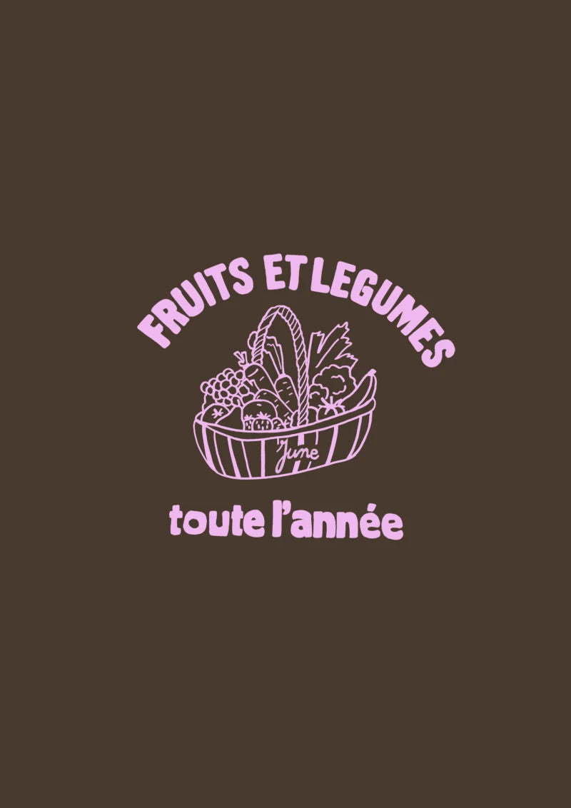 T-shirt Panier - Brun