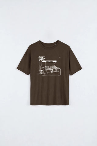 T-shirt Primeur - brun
