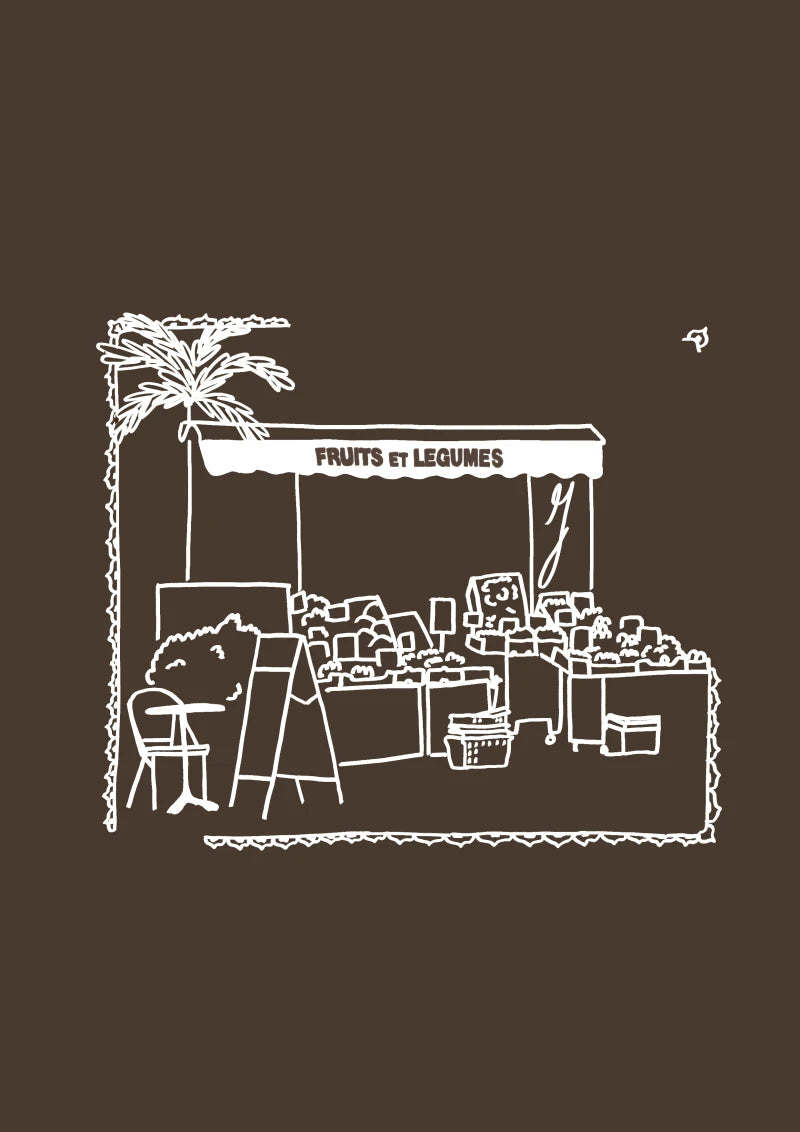 T-shirt Primeur - brun