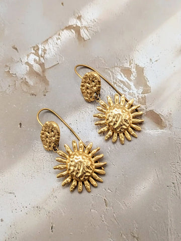 Boucles d'oreilles créoles soleil - El sol