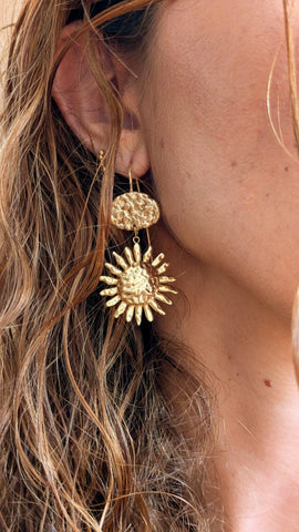 Boucles d'oreilles créoles soleil - El sol