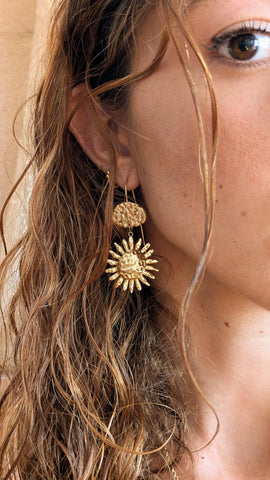 Boucles d'oreilles créoles soleil - El sol