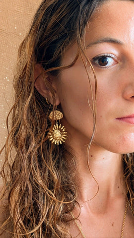 Boucles d'oreilles créoles soleil - El sol