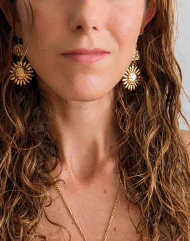 Boucles d'oreilles créoles soleil - El sol