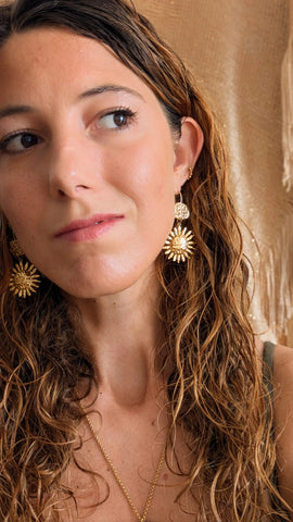 Boucles d'oreilles créoles soleil - El sol