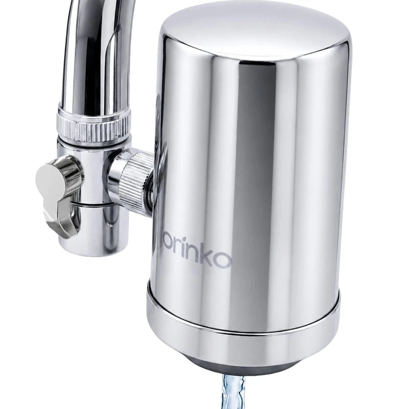 ORINKO Filtre à Eau pour Robinet Universel – Purificateur d’Eau Potable 2L/min Avec Cartouche Remplaçable – Système De Filtration À Charbon Actif Pour Cuisine