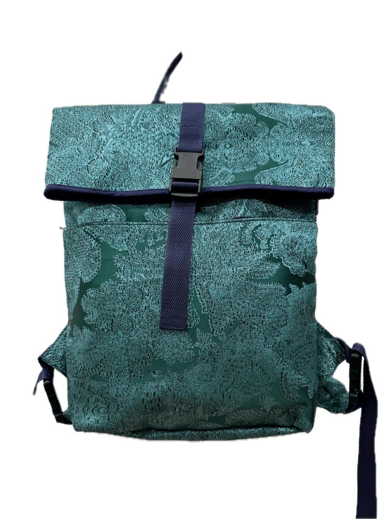 Sac à dos en tissus upcyclés style roll-top