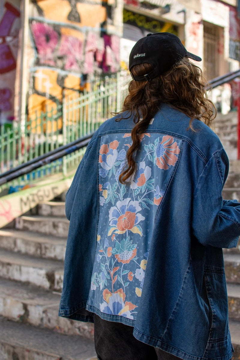 Veste en jean upcyclé