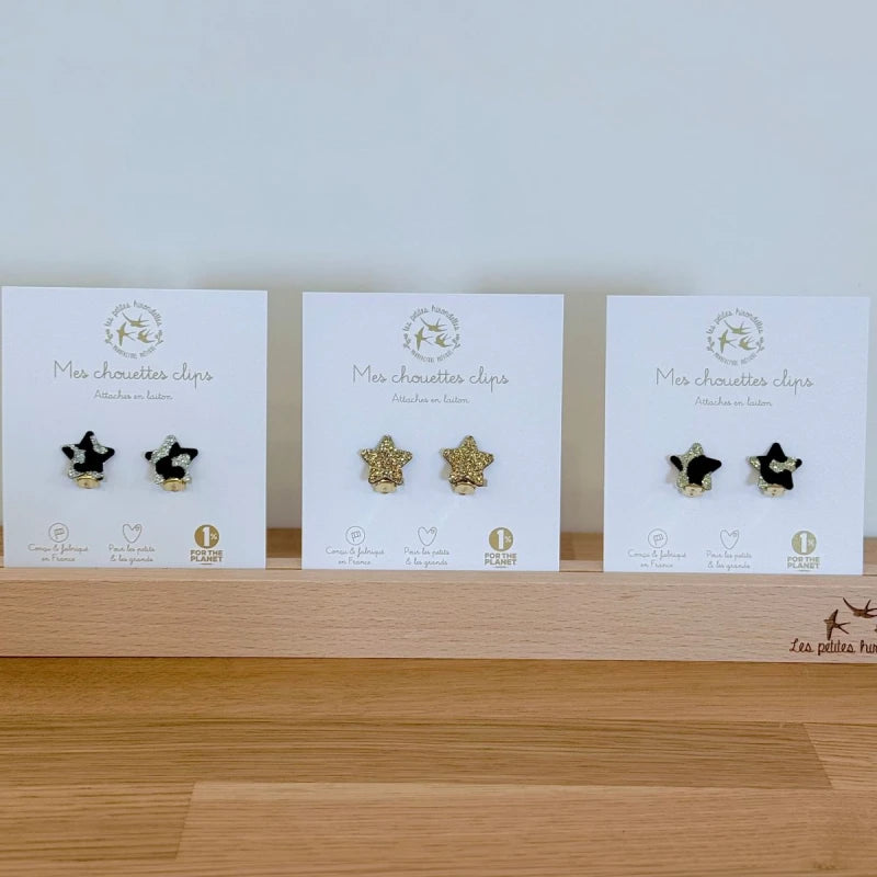 Boucles clips pailletées - Etoiles
