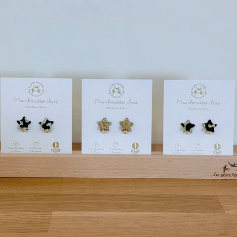 Boucles clips pailletées - Etoiles