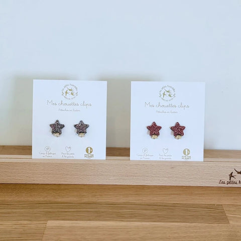 Boucles clips pailletées - Etoiles