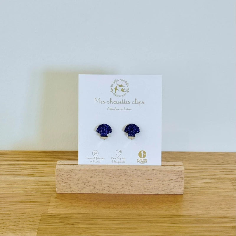 Boucles clips pailletées - Coquillages
