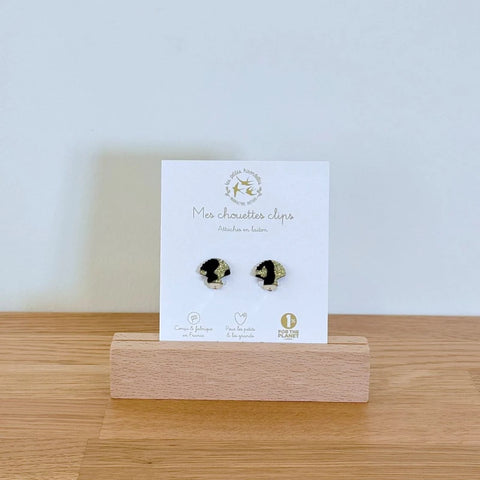 Boucles clips pailletées - Coquillages