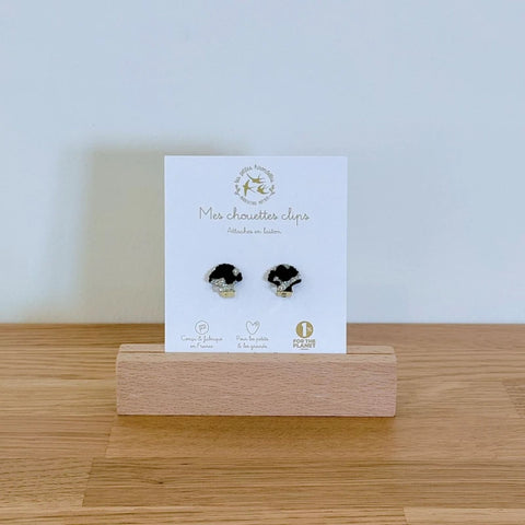 Boucles clips pailletées - Coquillages
