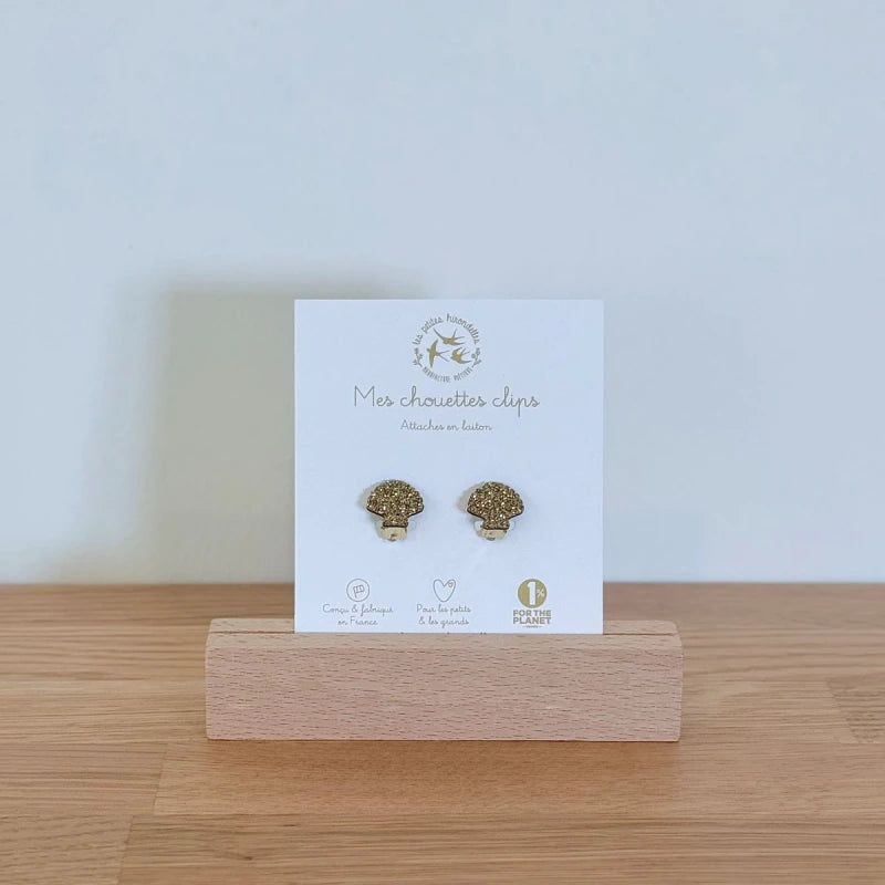 Boucles clips pailletées - Coquillages