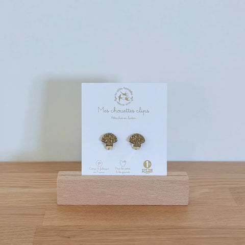 Boucles clips pailletées - Coquillages