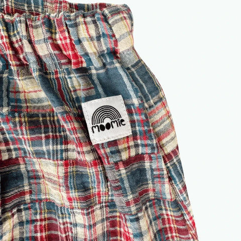 Pantalon bébé en gaze de coton à carreaux