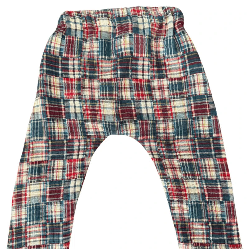Pantalon bébé en gaze de coton à carreaux