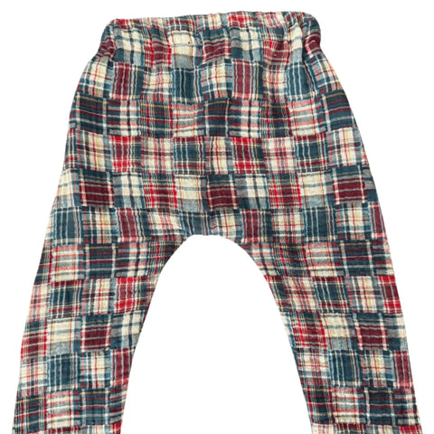 Pantalon bébé en gaze de coton à carreaux