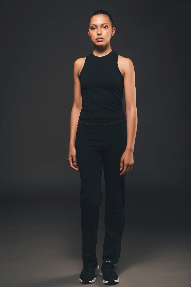 Organic Cotton Tank Top in Black - Eliza