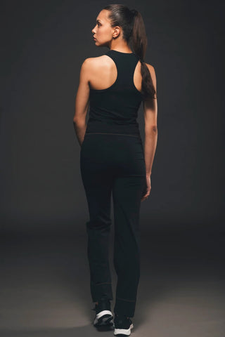 Organic Cotton Tank Top in Black - Eliza