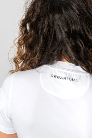 V-Neck T-Shirt in White - Emelline