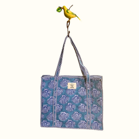 Sac de plage ( GRAND TOTE BAG) — "Ocean Shells"