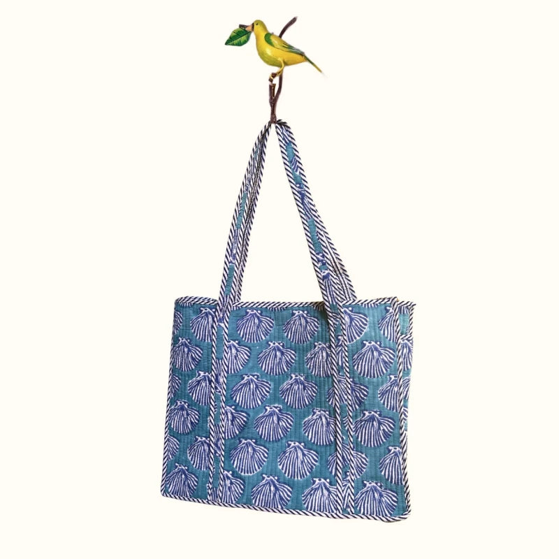 Sac de plage ( GRAND TOTE BAG) — "Ocean Shells"