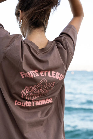 T-shirt Panier - Brun