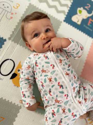 Pyjama bébé zippé - Malin comme un singe