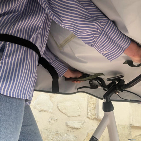Cape de pluie vélo - polyester 100% recyclé - Cap Vert