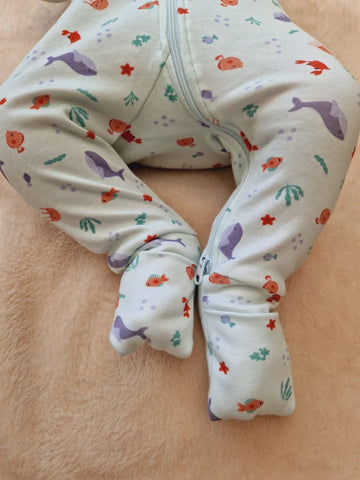 Pyjama bébé zippé - Comme un poisson dans l'eau
