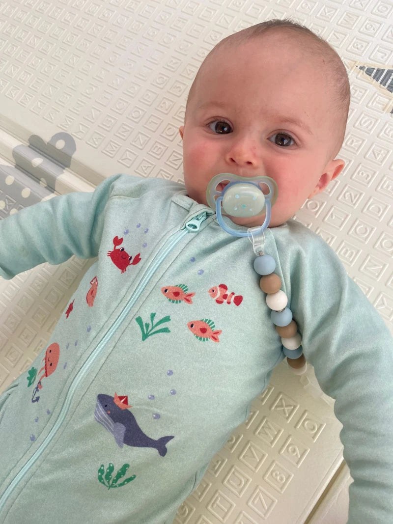 Pyjama bébé zippé - Nager au milieu des coraux