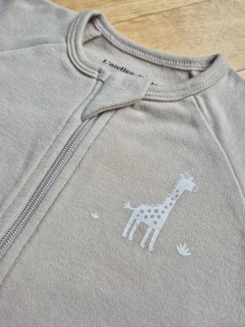 Pyjama bébé zippé - Girafe 2