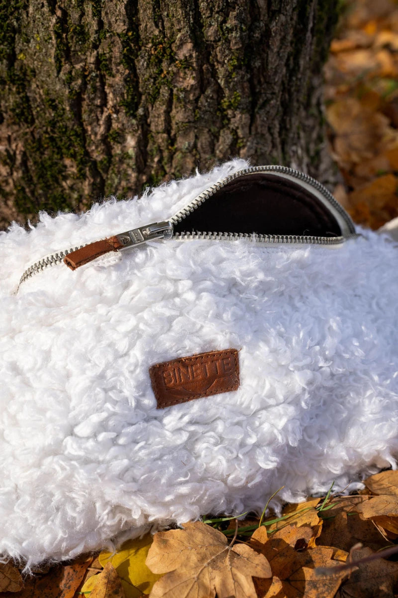 Sac Banane Binette Boule de neige - Molleton Blanc ❄️