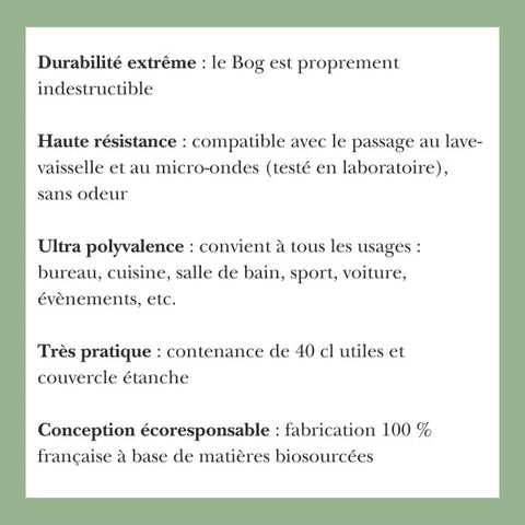 Le Bog - Matières bio-sourcées et recyclées