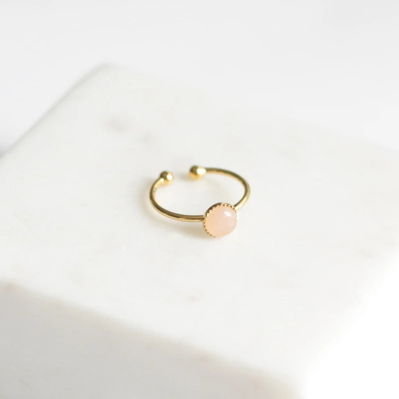 Bague petite Quartz Rose