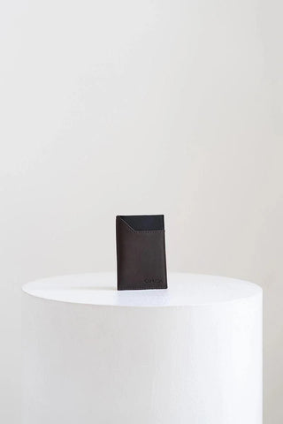 Slim card holder - Brown/Black