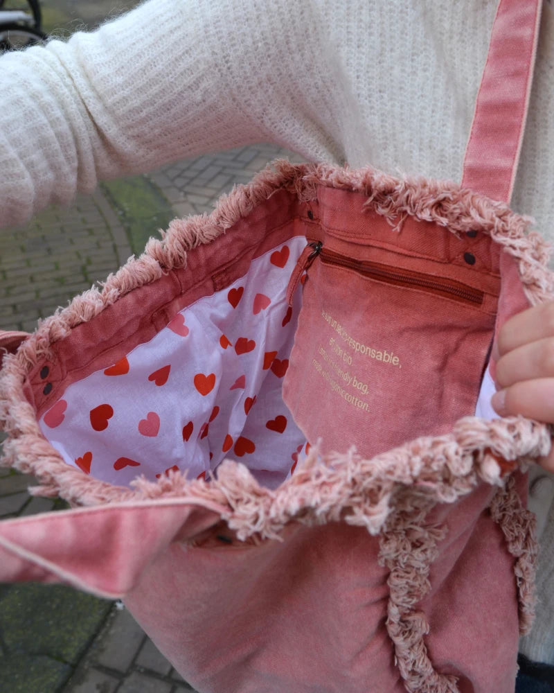 Sac cabas Rose - Cœur 🩷
