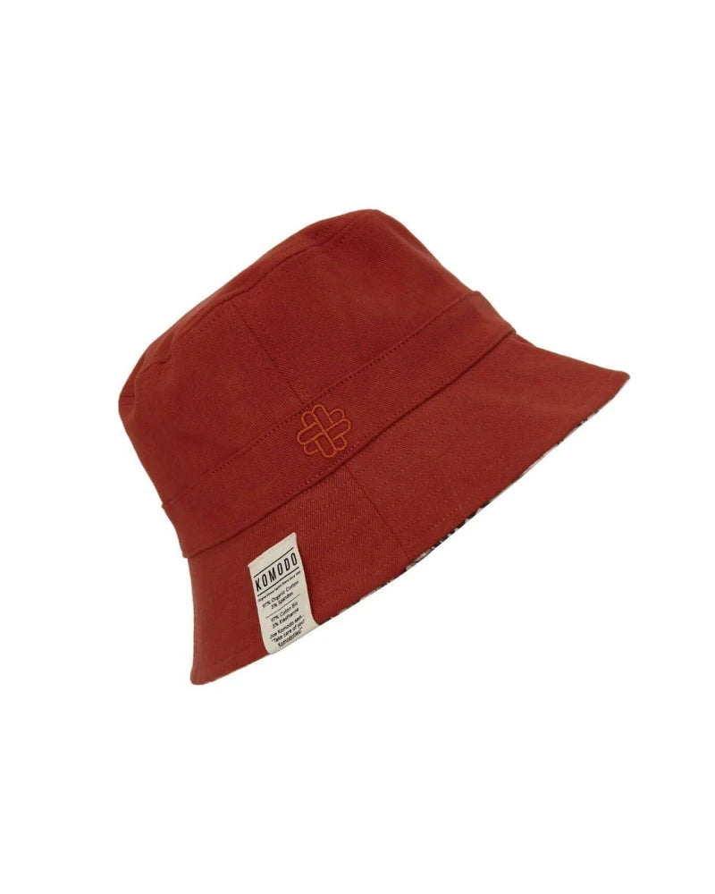 BUCKY REVERSABLE Organic Cotton Hat Tropic Red