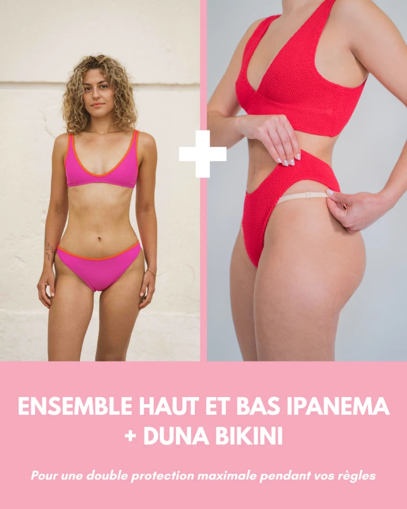 PACK SUMMER DOUBLE PROTECTION (Ensemble maillot menstruel + Duna bikini)
